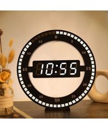 Modern Led Digital Large Wall Clock 3D Luminous Silent Electronic Clock - £35.89 GBP