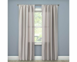 Room Essentials Twill Curtain Panel, Gray, 42&quot; W x 63&quot; L (New Open Package) - £8.52 GBP