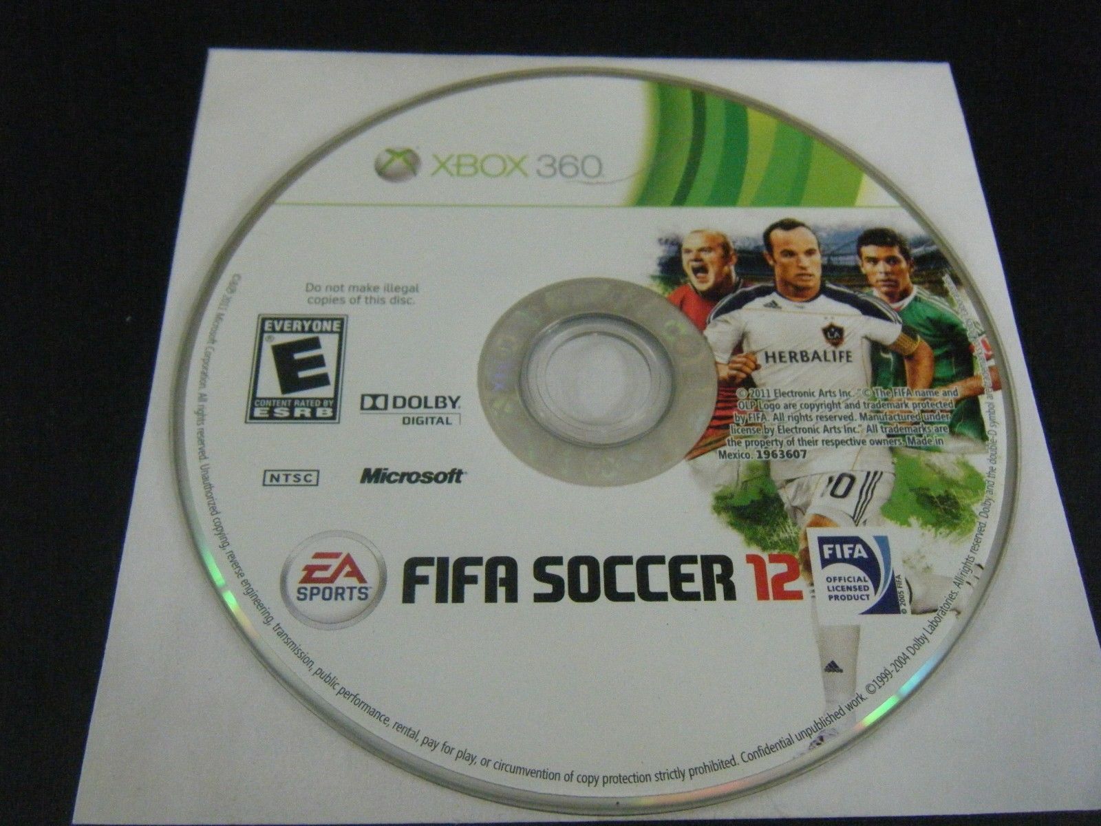 Primary image for FIFA Soccer 12 (Microsoft Xbox 360, 2011) - Disc Only!!!