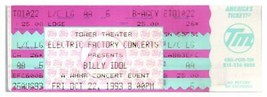Billy Idol Konzert Ticket Stumpf Oktober 22 1993 Philadelphia Pennsylvania - £34.39 GBP
