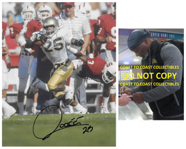 Rocket Ismail signed Notre Dame Fighting Irish football 8x10 photo COA proof... - £77.31 GBP