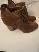 Fergalicious By Fergie Boots Womens 6.5 M Wickey Ankle Bootie Brown Cuba... - $336.42 MXN