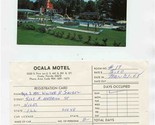 Ocala Motel Postcard &amp; 2 Receipts Ocala Florida 1968 - £14.01 GBP