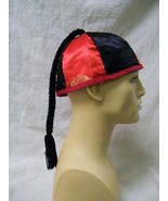 Mandarin Costume Cap Hat Chinese Headpiece w/ Top Tassel Braid Emperor M... - €7,53 EUR