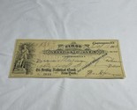 Vintage The First National Bank Cooperstown NY Check #2619 - $19.79