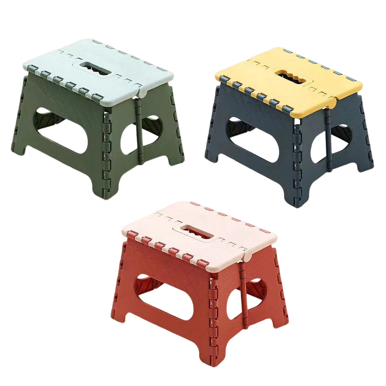 2pcs Foldable Chair Folding Foot Stools Holds Up To 200 Lbs Seat Portable Travel - £8.33 GBP+