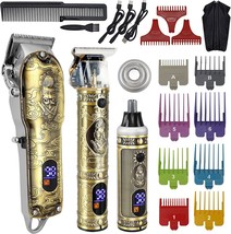 Men&#39;S Professional Clippers For Hair Cutting, Cordless Barber Clippers - £67.60 GBP