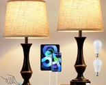 Upgraded Touch Lamps For Bedrooms Set Of 2 - Nightstand Table Lamp With ... - $101.99