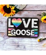 LOVE Goose Rainbow Heart Distressed Look Sticker Slap 1.95&quot; x 3&quot; Matte F... - £2.69 GBP