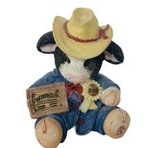 Marys Moo Moos cow figurine Enesco Mary Rhyner Prime Choice cowboy western sign - $19.75
