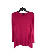 J Jill Womens Shirt Size XS Pink Tunic Long Sleeve Pleats Knit Blouse Top - £18.06 GBP