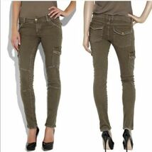 Current Elliott Skinny Cargo Pocket Military Pants MUSHROOM SZ 23 NEW - $74.84