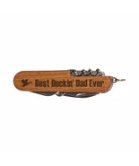 Funny Dad Gifts Best Duckin Dad Ever Wooden 8-Function Multi-Tool Pocket... - £11.94 GBP
