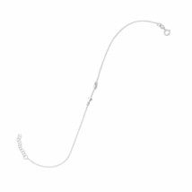 9&quot;+1&quot; Sideways Polished Arrow Anklet 925 Silver Chain Women&#39;s Barefoot Jewelry - £67.36 GBP