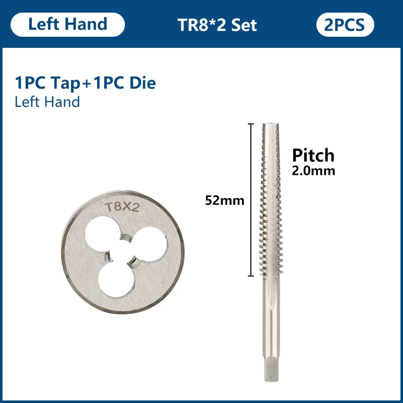 Metric Trapezoidal Tap And Die Set 2pcs Left Hand Screw Thread Tap And D... - $360.38