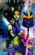 Greg Horn SIGNED Marvel Comic Avengers Art Print ~ Gamora w/ Thanos Head - £23.73 GBP