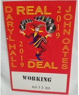HALL &amp; OATES - 2019 ORIGINAL CONCERT TOUR CLOTH BACKSTAGE PASS ***LAST O... - $186.82 MXN