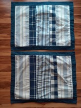 Pair of Tommy Hilfiger Denim Brant Point Cotton Pillow Shams Very Nice - $54.40