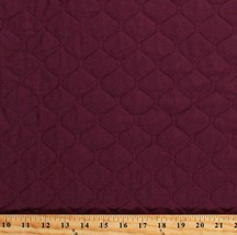 Single-Face Quilted Burgundy 43&quot; Wide Poly Cotton Blend Fabric by Yard D270.20 - £10.18 GBP