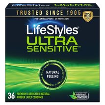 LifeStyles Ultra Sensitive Premium Lubricated Natural Latex Condoms Value Pack - - £11.83 GBP