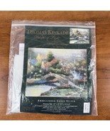 Thomas Kinkade Painter of Light Lamplight Embellished Cross Stitch Kit 10x8 - £11.59 GBP