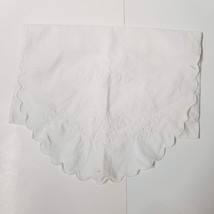 Embroidered Lingerie Bag Travel Drawer Storage Button Foldover Flap Scallop Edge - £5.53 GBP