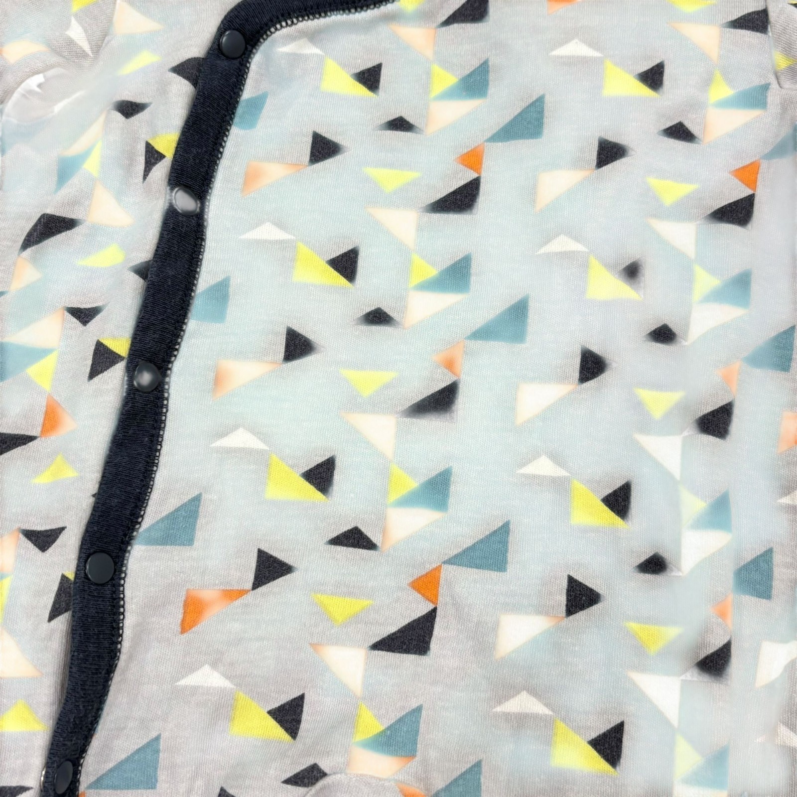 Tea Collection Baby Footed Pajamas 3-6 Months Geometric Triangle Print Cotton Item image 2