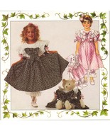 Toddler Precious Christmas Dress Pantaloon Matching 26&quot; Bear Doll Sew Pa... - €11,87 EUR