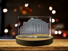 LED Base included | Acropolis 3D Engraved Crystal Keepsake Souvenir - $39.99+