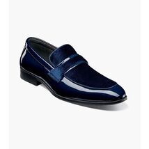 Stacy Adams Spratley Moc Toe Saddle Slip On Dress Shoes Navy 25686-410 image 3