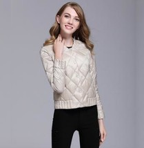 2022 New Women White Duck Down Jacket Autumn Winter Female Single-breasted Ultra - £42.34 GBP