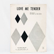 Love Me Tender Words Sheet Music Elvis Presley Vera Matson 1956 Vintage Piano - £19.56 GBP