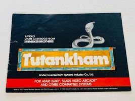 Tutankham Konami Atari Video Game Manual Guide vtg 1983 Parker Brothers ... - £15.42 GBP