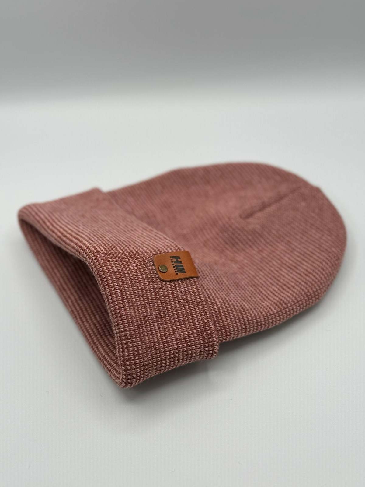 HAAKWEAR Classic Fusion Cuffed Beanie - Burgundy / Pink, Made in USA - $29.00