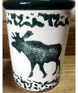 Vintage Tienshan Folkcraft Moose Country Green Sponge Toothbrush Holder ... - $30.66 CAD