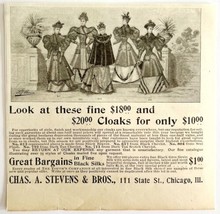 Chas Stevens Cloaks Capes 1894 Advertisement Victorian Clothing ADBN1bbb - £11.83 GBP