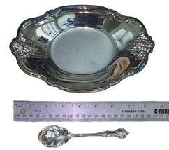 Buffums Orleans Silverplate Party Set Bowl & Spoon Intl Silver Co w/ Box Vintage image 2