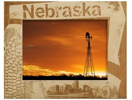 Nebraska Laser Engraved Wood Picture Frame (5 x 7) - £24.77 GBP