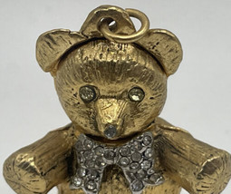 Max Factor Vintage Gold Teddy Bear Pendant with Solid Perfume - $45.53
