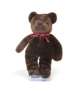 Russ Berrie Tidbit Brown Plush Teddy Bear With Red Ribbon - $20.44 CAD