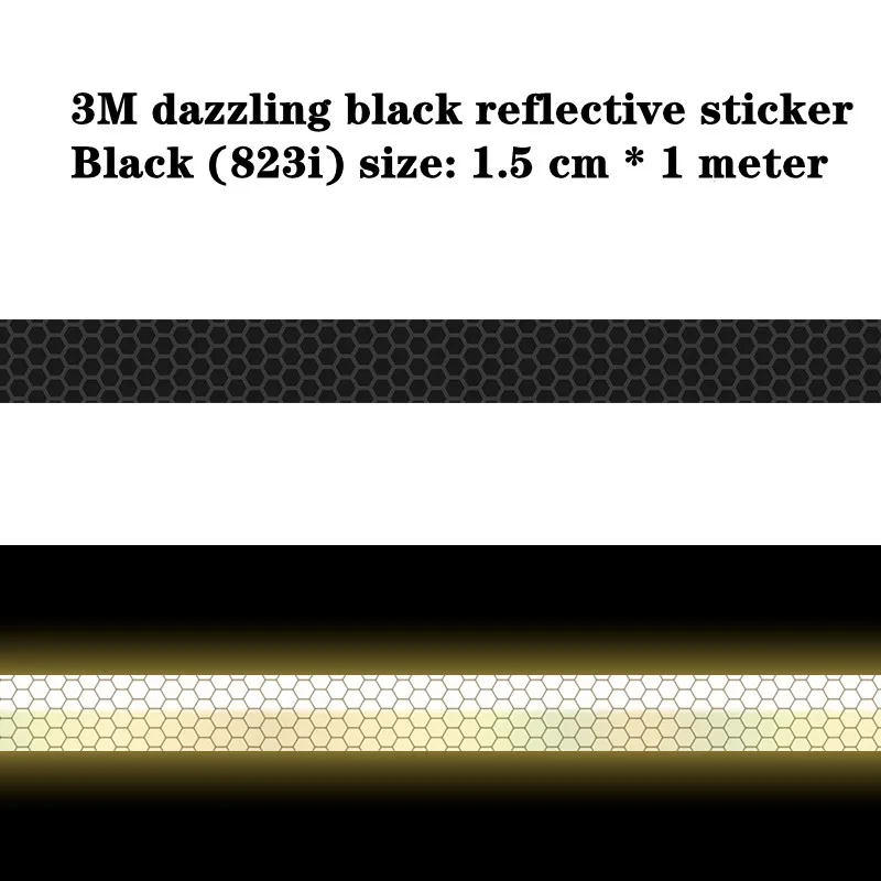  Black  Reflective  Sticker  Grade Adhesive Safety Mark Warning  Bike Automobile - £67.88 GBP