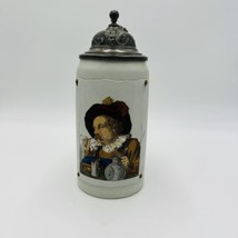 Mettlach Villeroy &amp; Boch Beer Stein 1887 1L Large Germany  9.5”Antique Vintage - £296.01 GBP