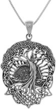 Jewelry Trends Sterling Silver Celtic Tree of Life Pendant Necklace 18&quot; - £46.18 GBP