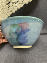 Vtg Signed Studio Art Pottery Stoneware 9” Bowl Krueger Pottery St Louis - £19.78 GBP