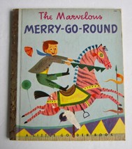 THE MARVELOUS MERRY-GO-ROUND ~ Vintage Little Golden Book First &#39;A&#39; Edition - £11.52 GBP