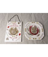 Ceramic &#39;When All Else Fail Take A Nap&#39; Dormouse Wall Plaque &amp; Matching ... - $777.72 MXN