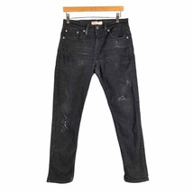 Levis Slim Fit Jeans Pants Womens 30 Waist Black Distressed Denim Straig... - £8.72 GBP