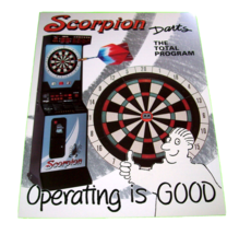 Scorpion Darts Program Arcade Flyer Original Merit Game Promo Foldout Brochure - £12.33 GBP
