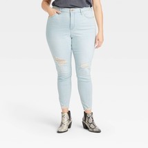 Universal Thread Women&#39;s High-Rise Skinny Jeans - Plus Size 16W Light Blue - £11.67 GBP