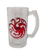 Game Of Thrones Fire &amp; Blood Targaryen Beer Mug Glass Clear - €10,22 EUR